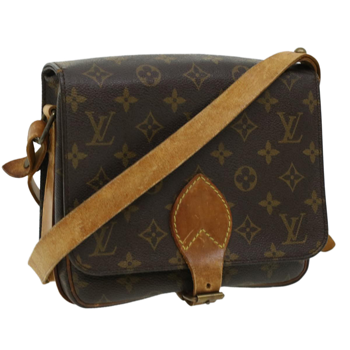 LOUIS VUITTON Monogram Cartouchiere MM Shoulder Bag M51253 LV Auth rd3769