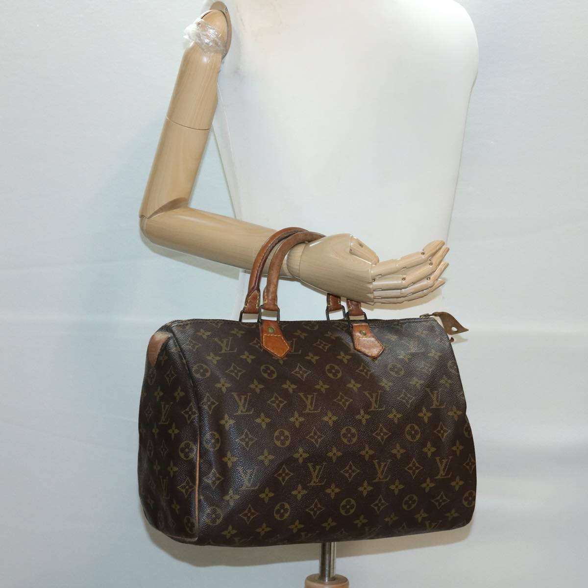 LOUIS VUITTON Monogram Speedy 35 Hand Bag M41524 LV Auth rd3775