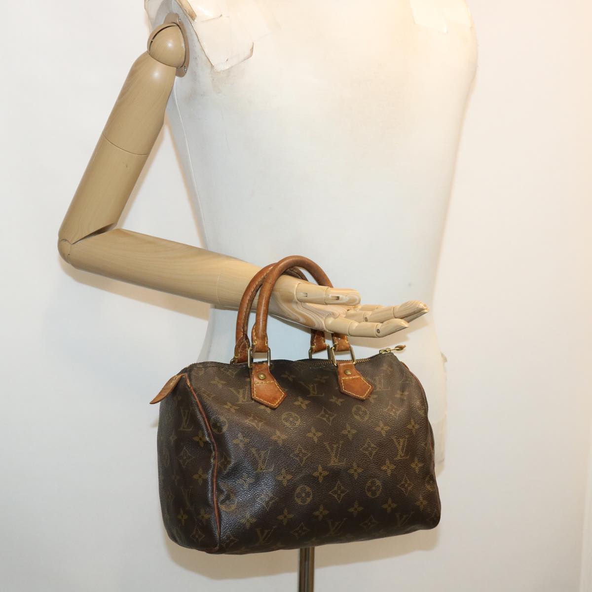 LOUIS VUITTON Monogram Speedy 25 Hand Bag M41528 LV Auth rd3855