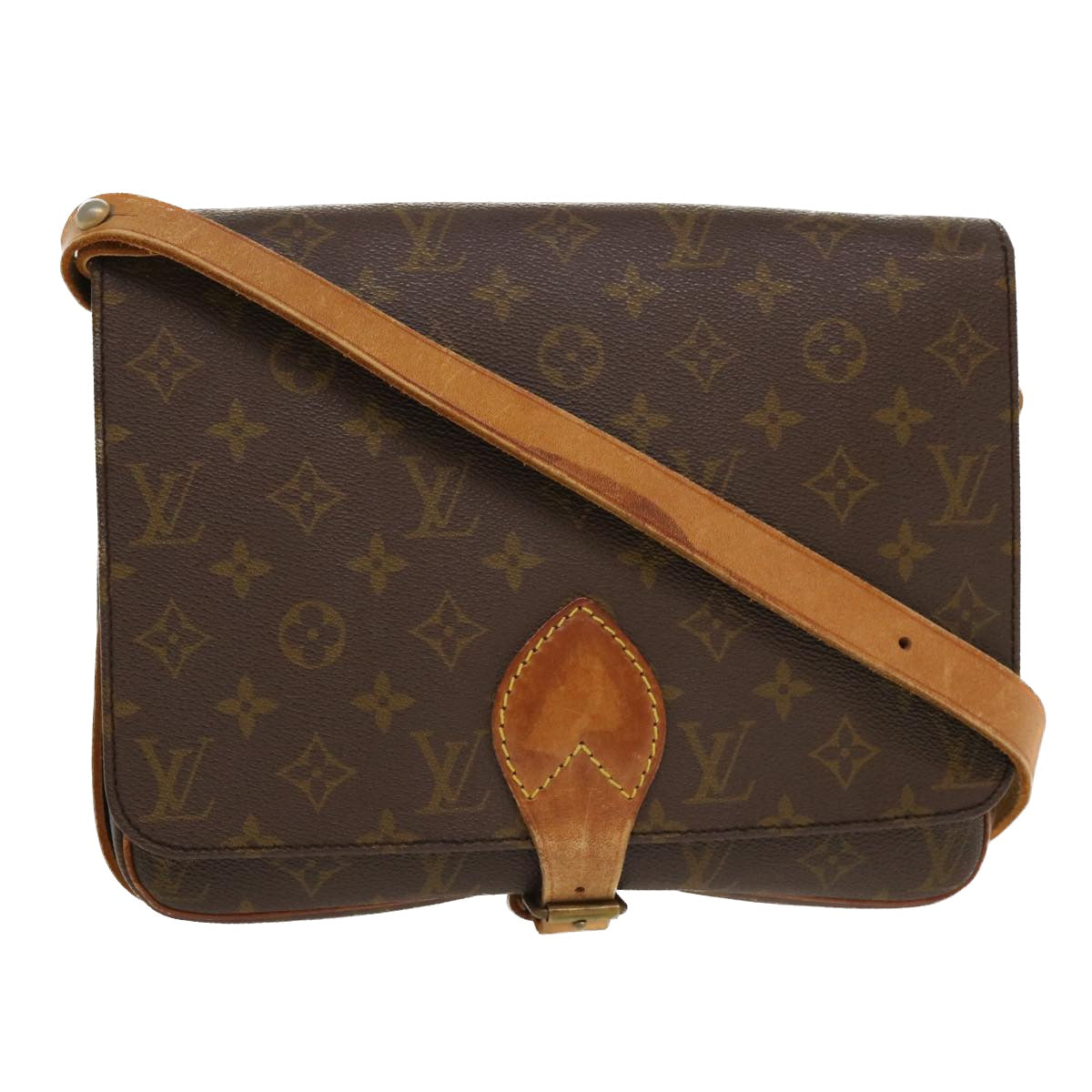 LOUIS VUITTON Monogram Cartouchiere GM Shoulder Bag Vintage M51252 Auth rd3894