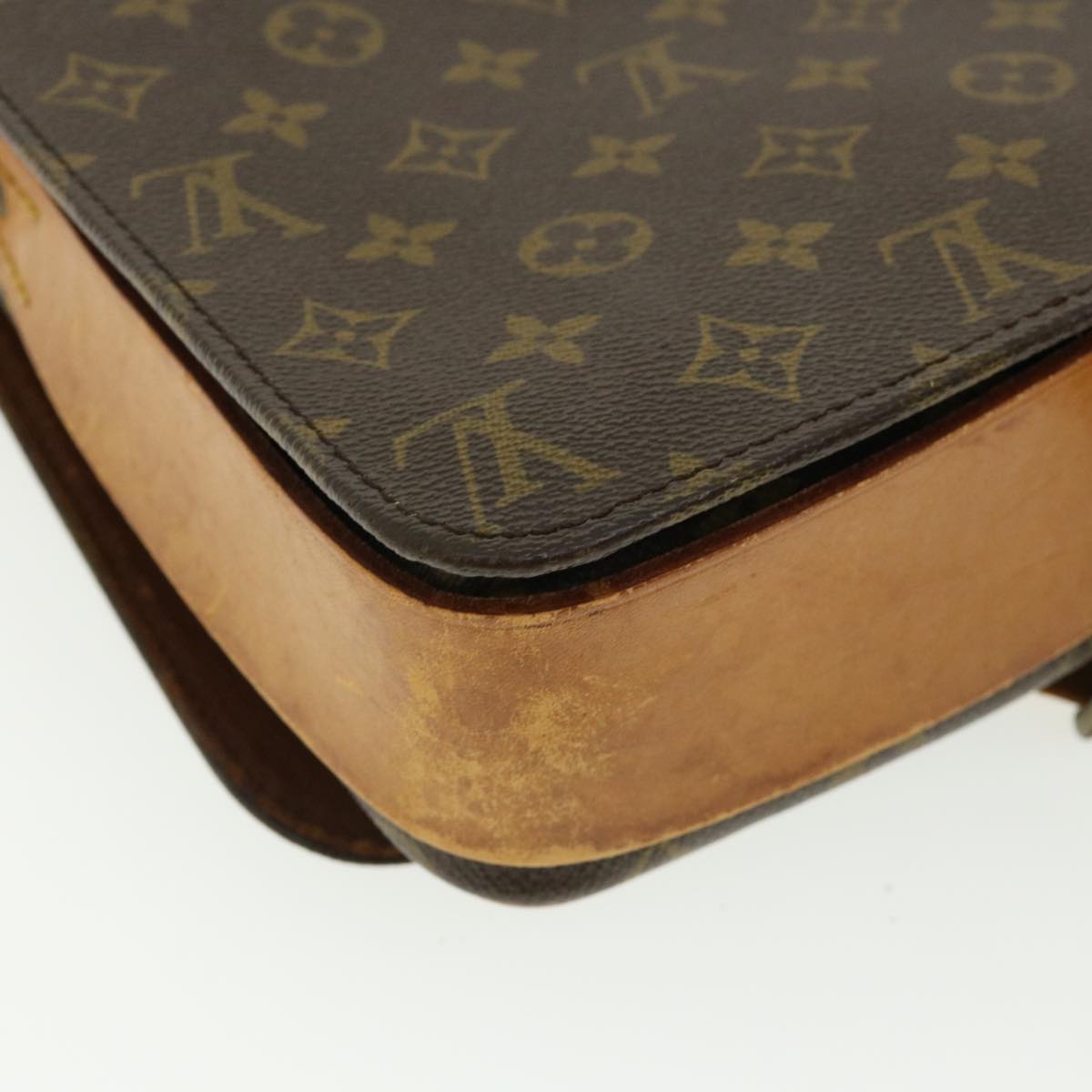 LOUIS VUITTON Monogram Cartouchiere GM Shoulder Bag Vintage M51252 Auth rd4030