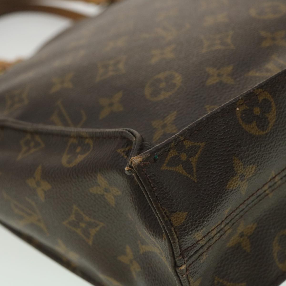 LOUIS VUITTON Monogram Sac Plat Hand Bag M51140 LV Auth rd4069