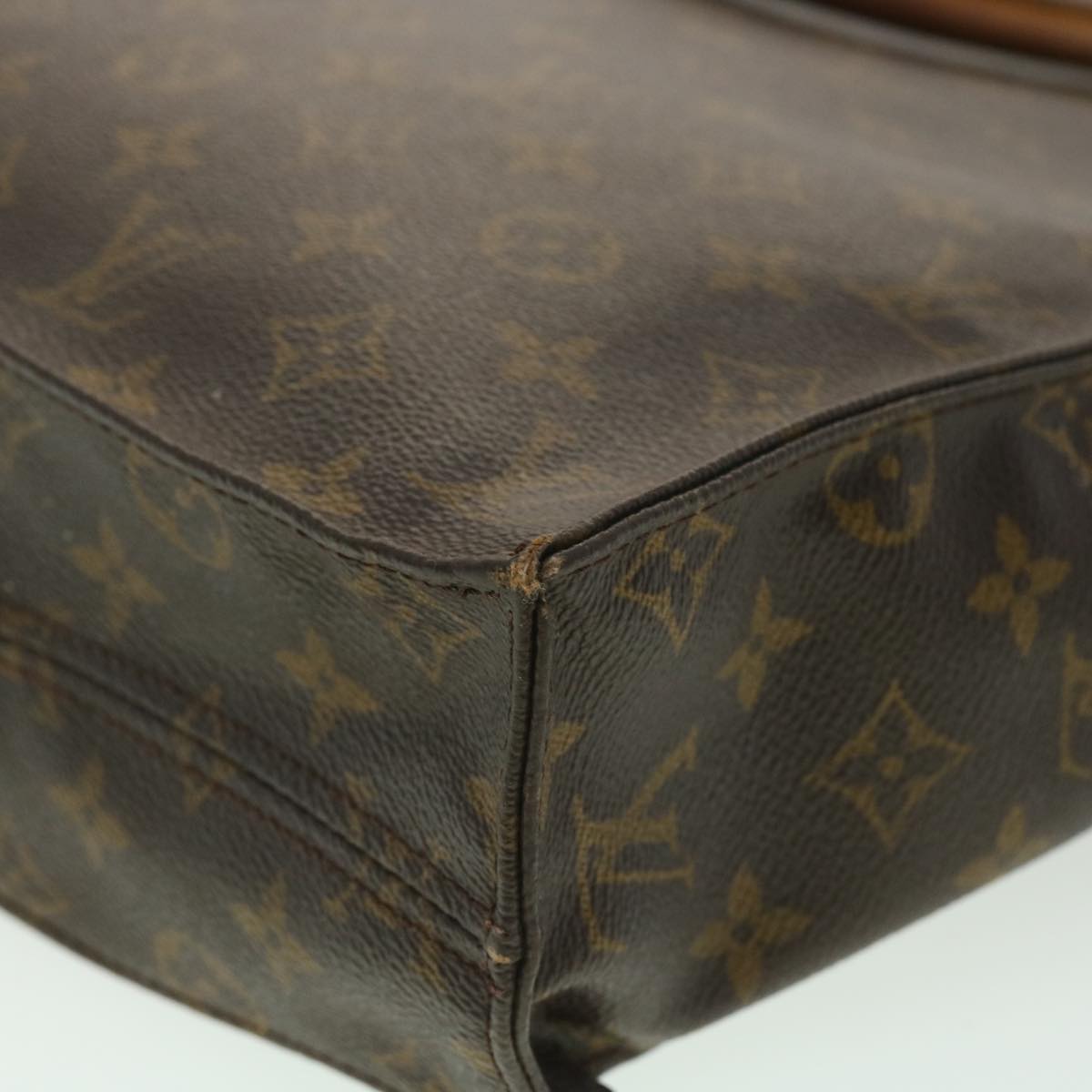 LOUIS VUITTON Monogram Sac Plat Hand Bag M51140 LV Auth rd4069