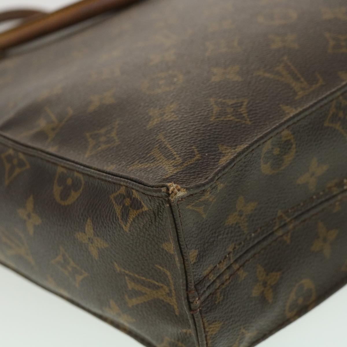 LOUIS VUITTON Monogram Sac Plat Hand Bag M51140 LV Auth rd4069