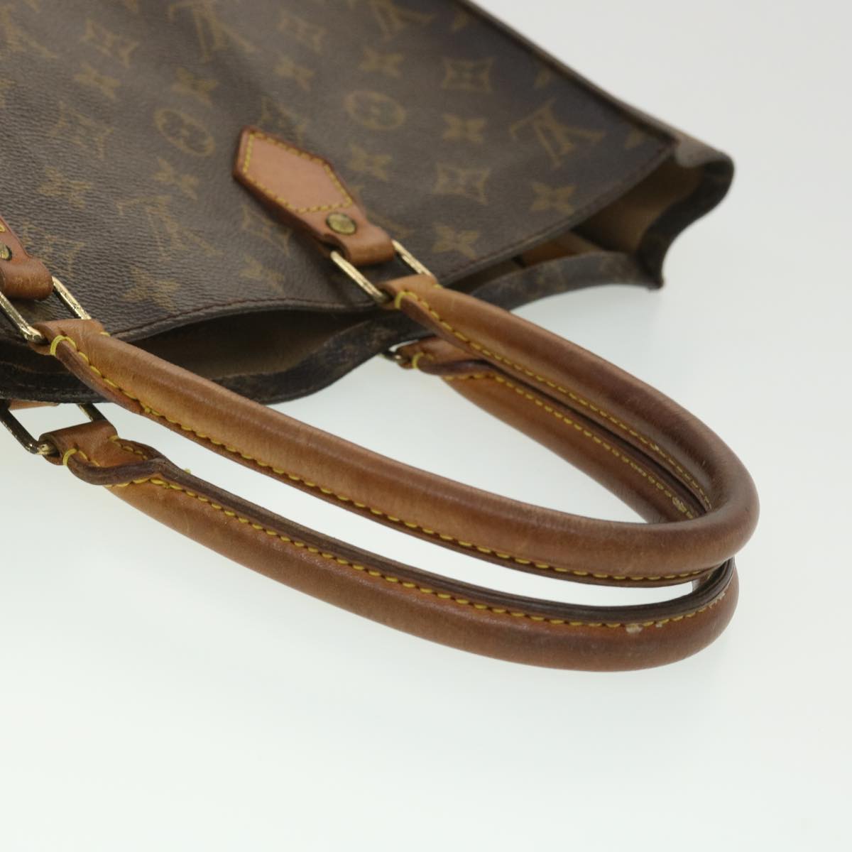 LOUIS VUITTON Monogram Sac Plat Hand Bag M51140 LV Auth rd4069