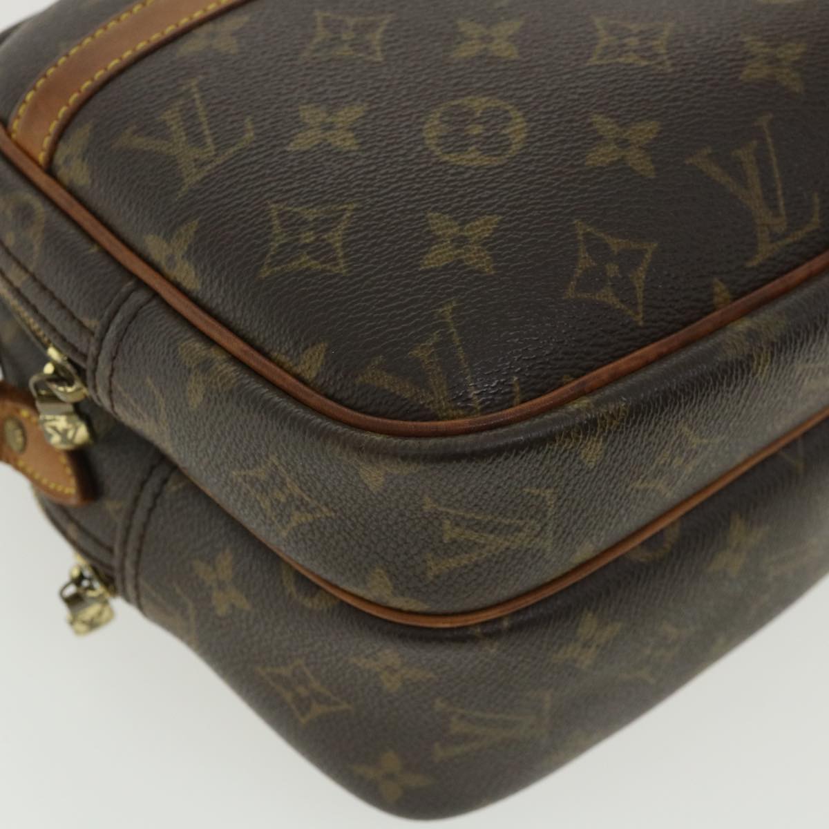 LOUIS VUITTON Monogram Reporter PM Shoulder Bag M45254 LV Auth rd4078