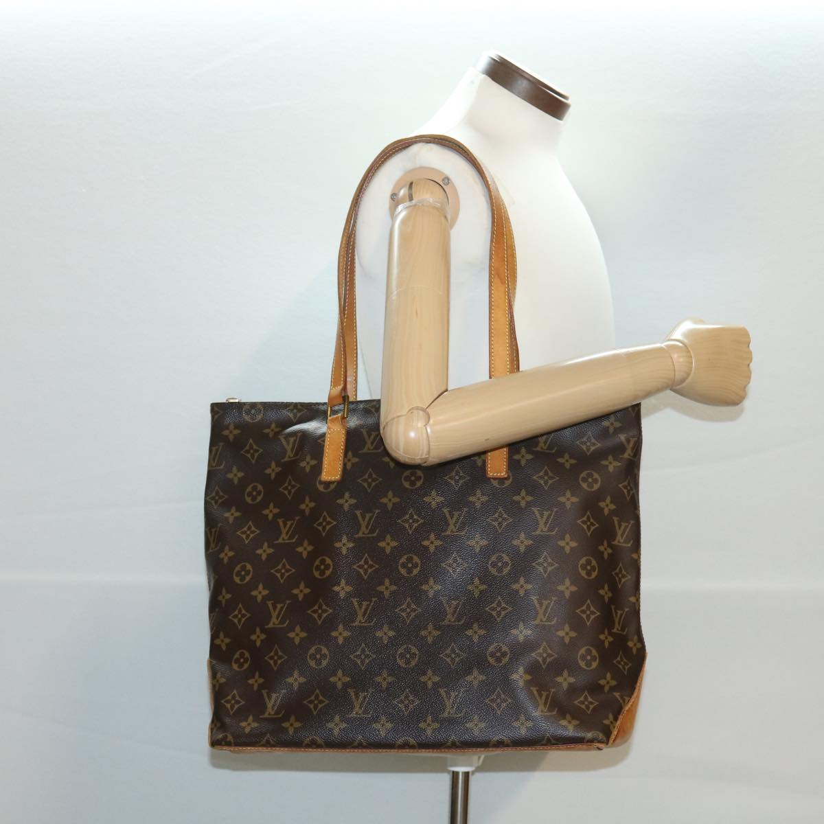 LOUIS VUITTON Monogram Cabas Mezzo Tote Bag M51151 LV Auth rd4089