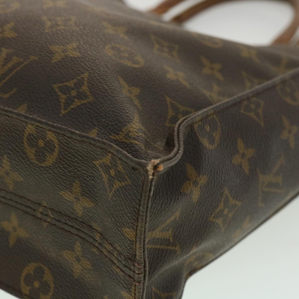 LOUIS VUITTON Monogram Sac Plat Hand Bag M51140 LV Auth rd4093