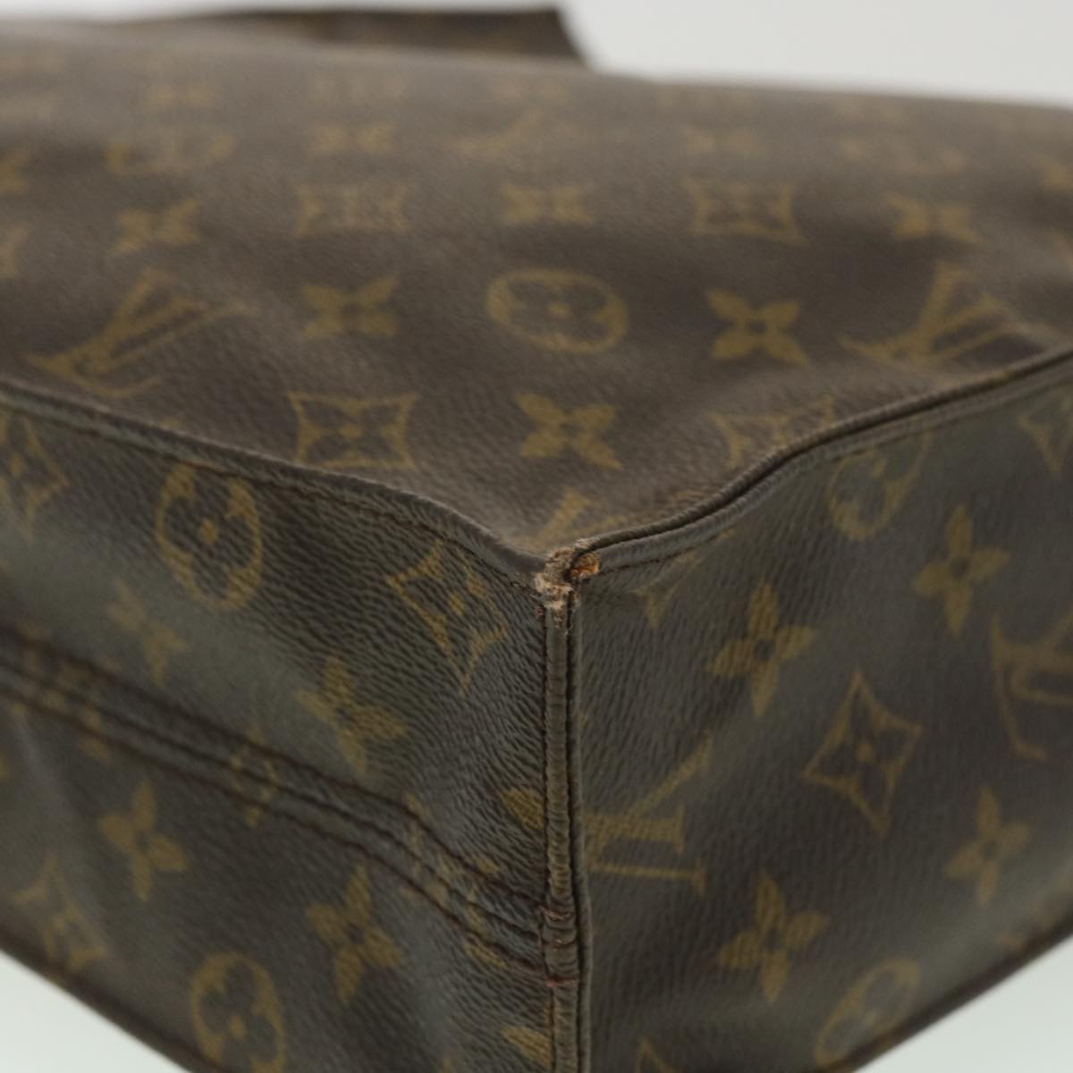 LOUIS VUITTON Monogram Sac Plat Hand Bag M51140 LV Auth rd4093