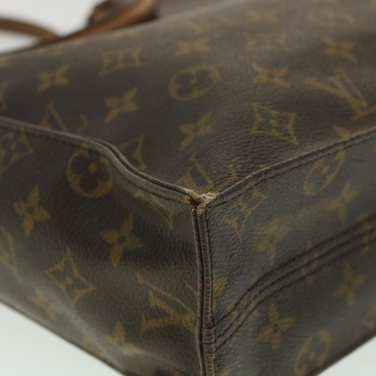 LOUIS VUITTON Monogram Sac Plat Hand Bag M51140 LV Auth rd4093