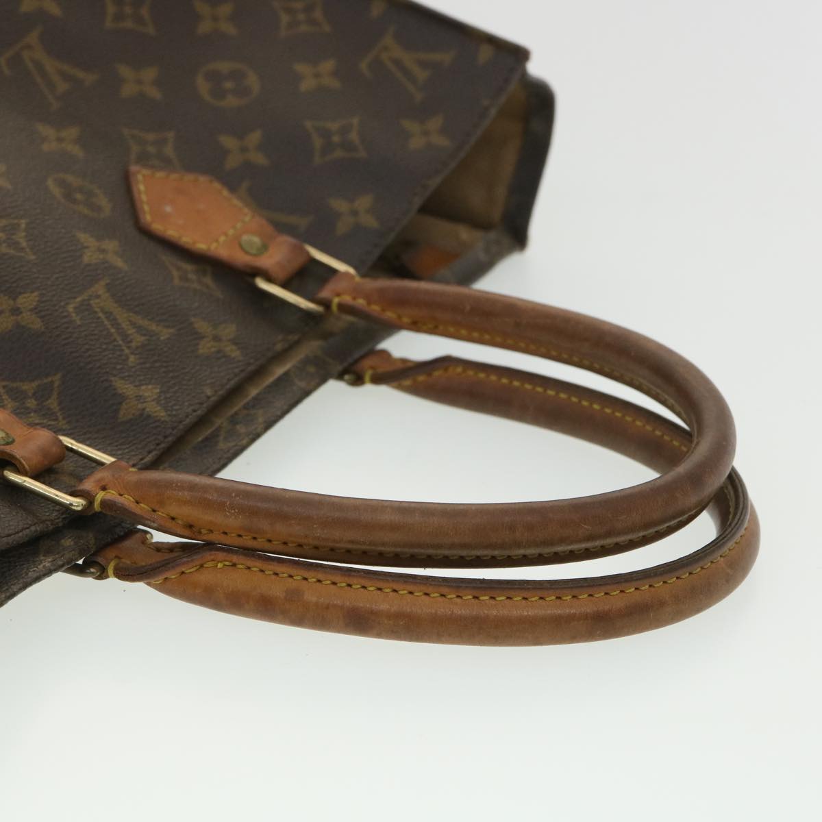 LOUIS VUITTON Monogram Sac Plat Hand Bag M51140 LV Auth rd4093