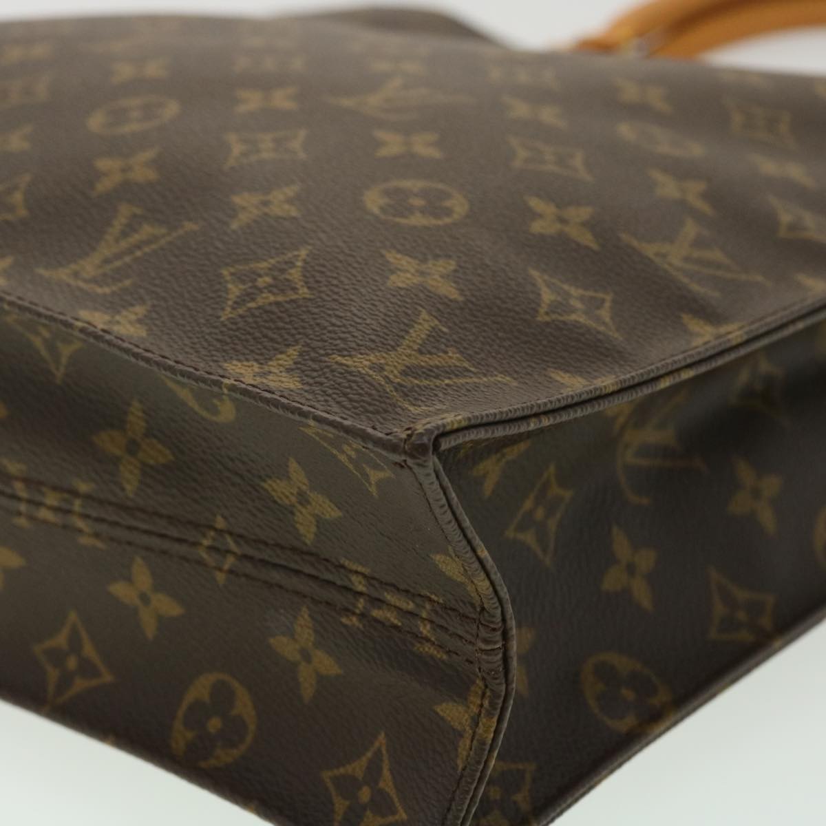 LOUIS VUITTON Monogram Sac Plat Hand Bag M51140 LV Auth rd4097