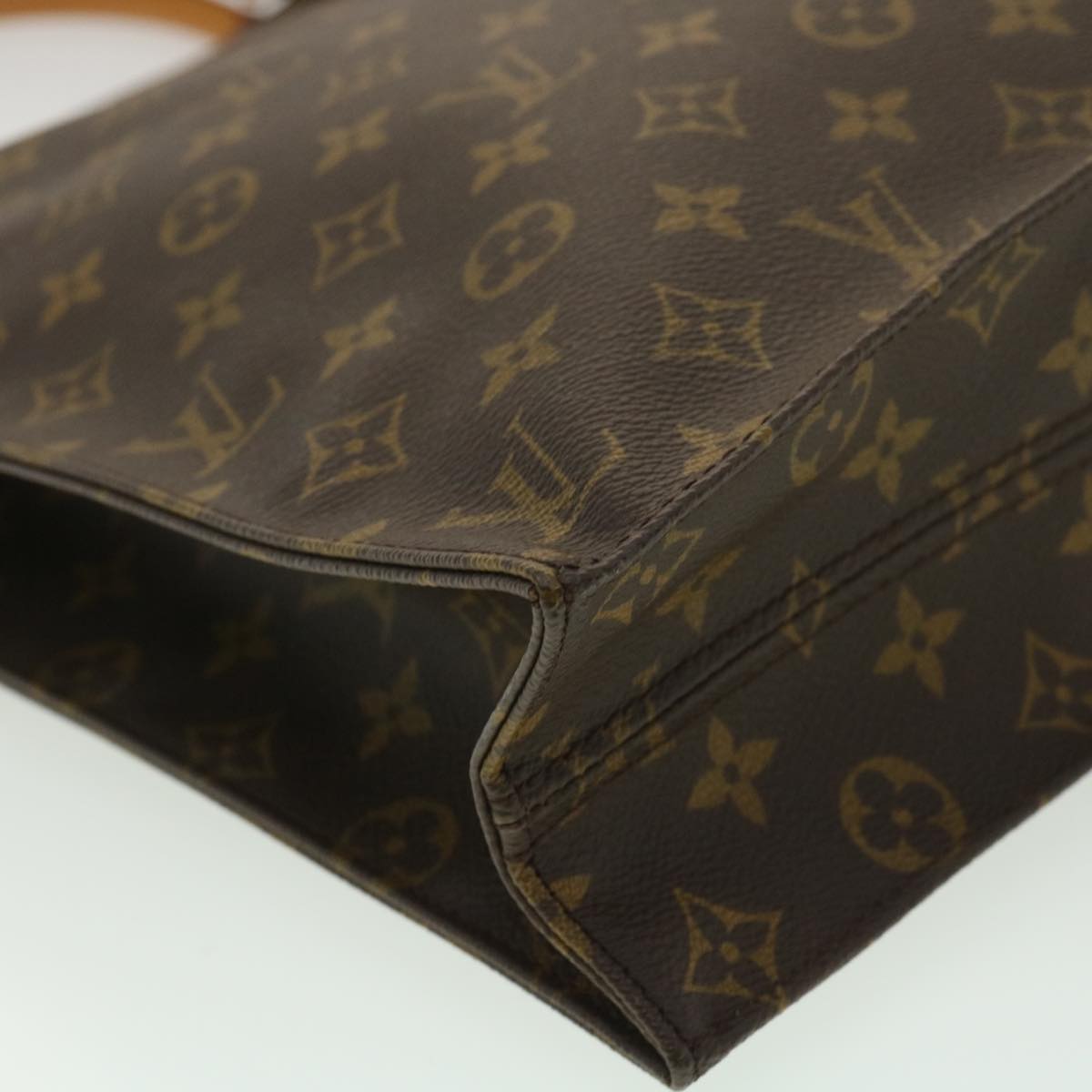 LOUIS VUITTON Monogram Sac Plat Hand Bag M51140 LV Auth rd4097