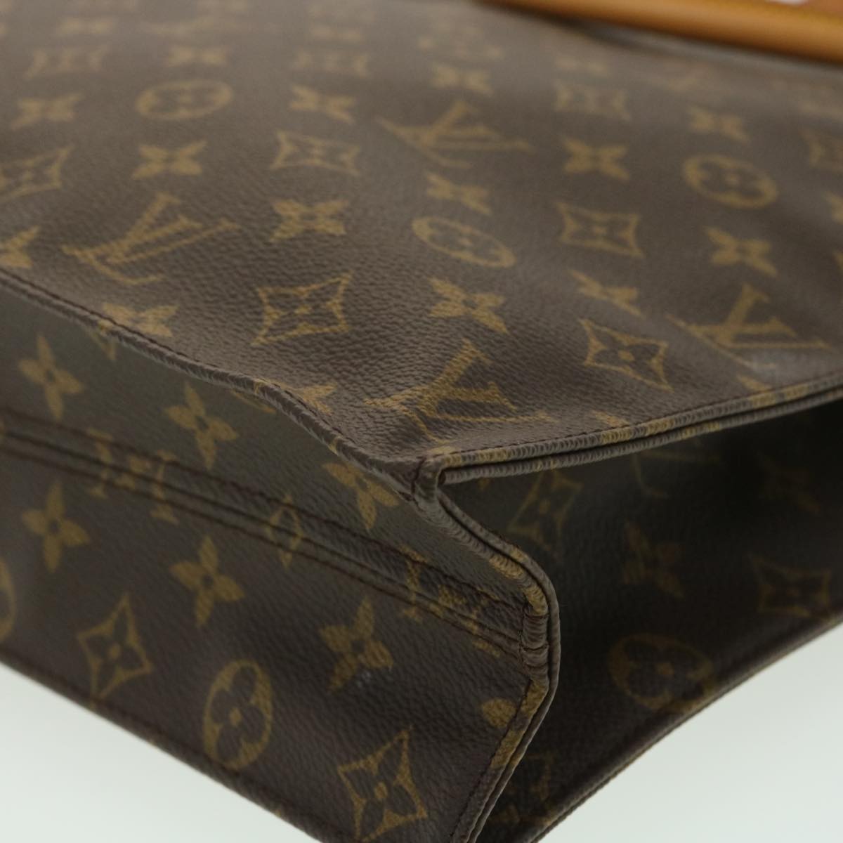 LOUIS VUITTON Monogram Sac Plat Hand Bag M51140 LV Auth rd4097