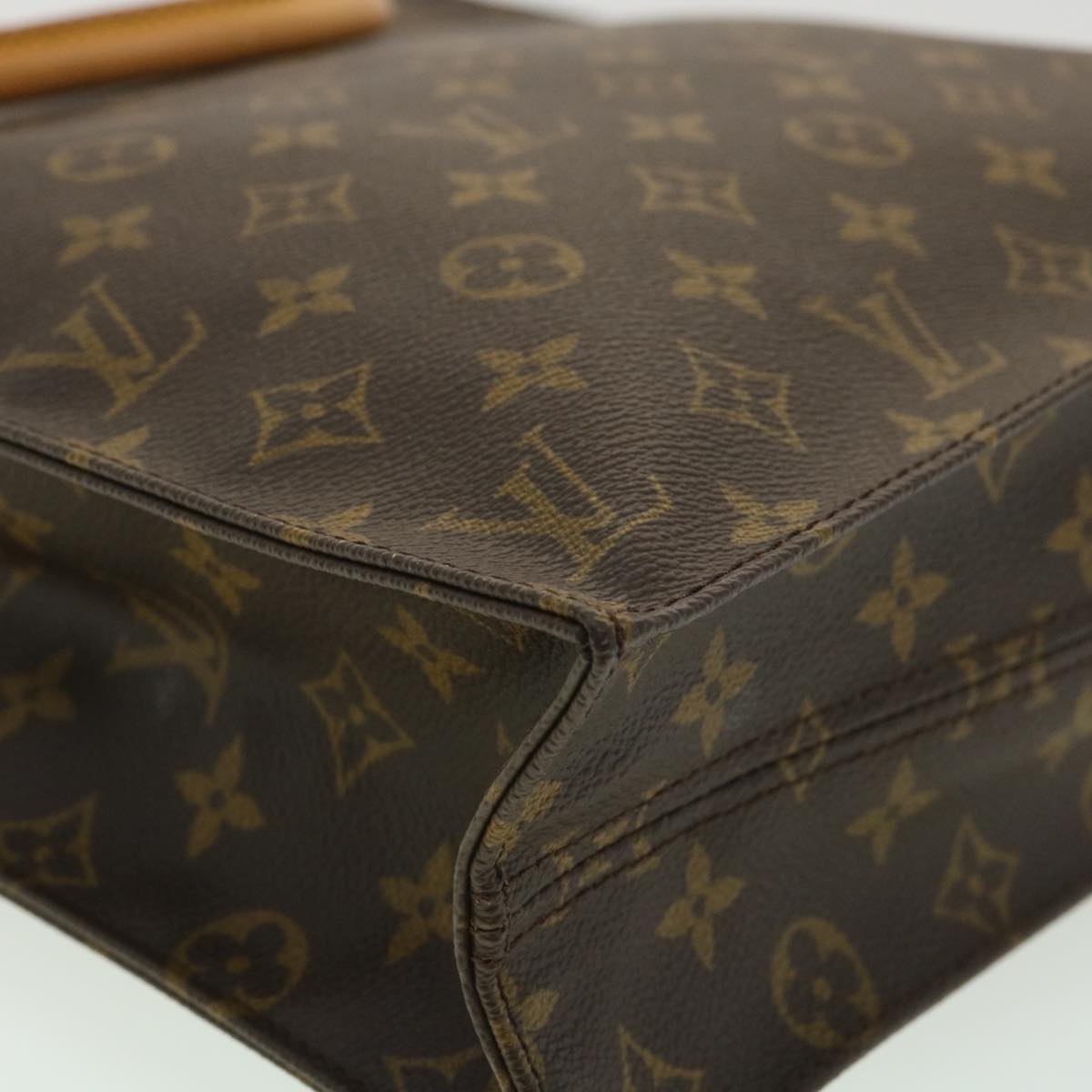 LOUIS VUITTON Monogram Sac Plat Hand Bag M51140 LV Auth rd4097