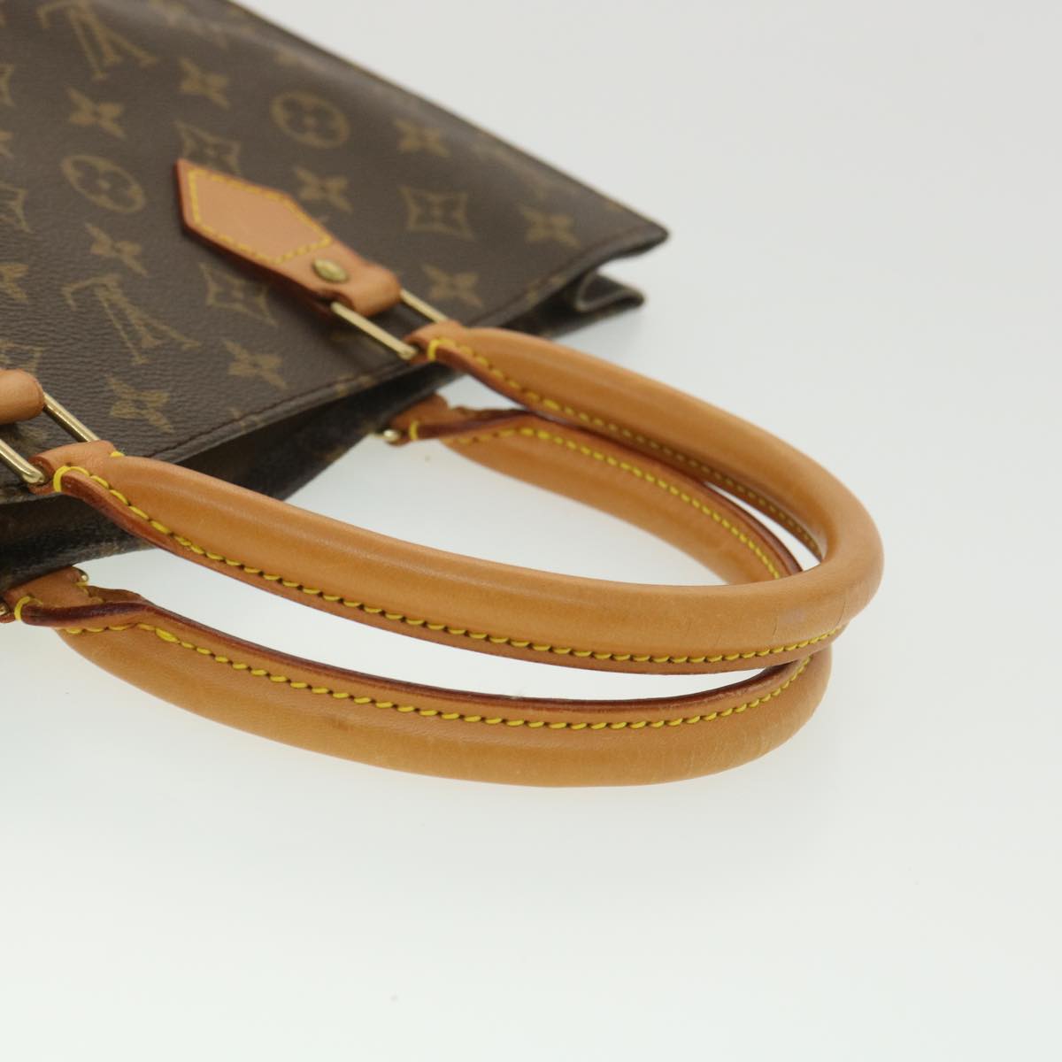 LOUIS VUITTON Monogram Sac Plat Hand Bag M51140 LV Auth rd4097