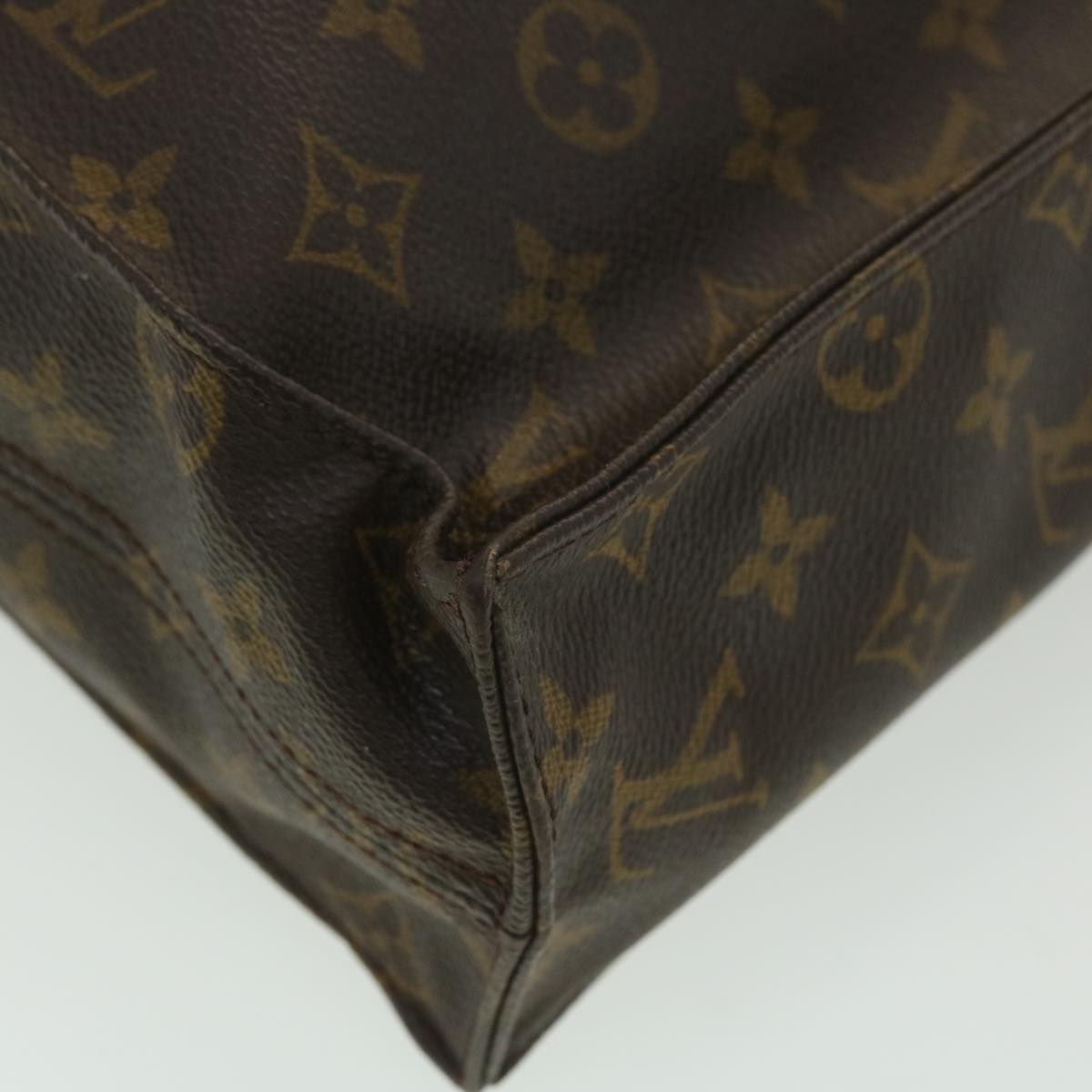 LOUIS VUITTON Monogram Sac Plat Hand Bag M51140 LV Auth rd4190