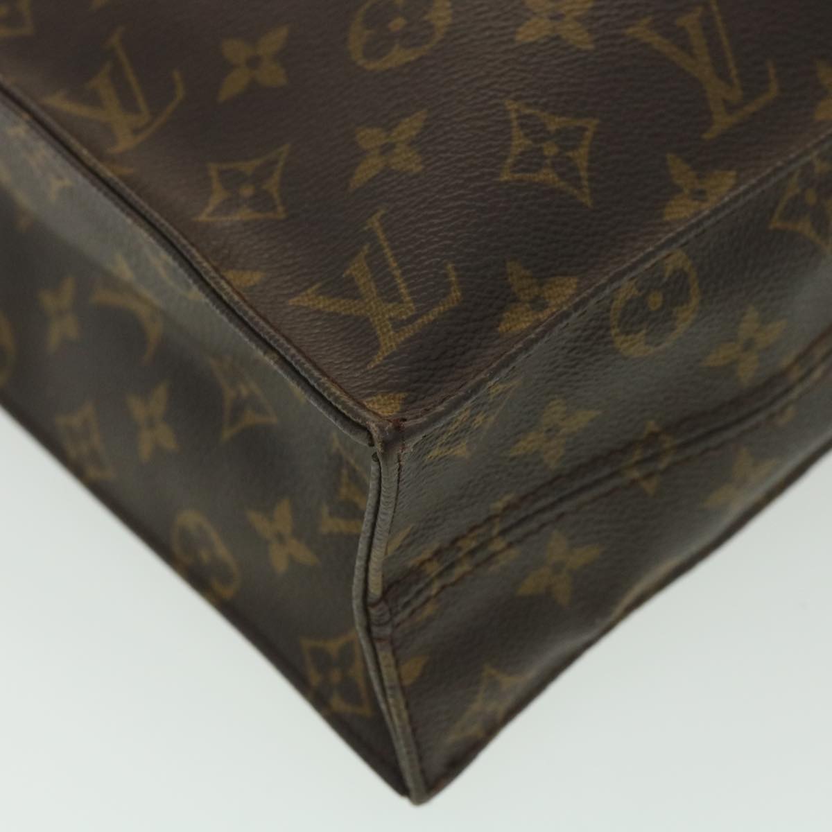 LOUIS VUITTON Monogram Sac Plat Hand Bag M51140 LV Auth rd4190