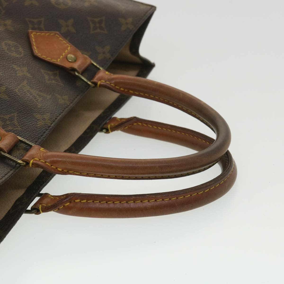 LOUIS VUITTON Monogram Sac Plat Hand Bag M51140 LV Auth rd4191