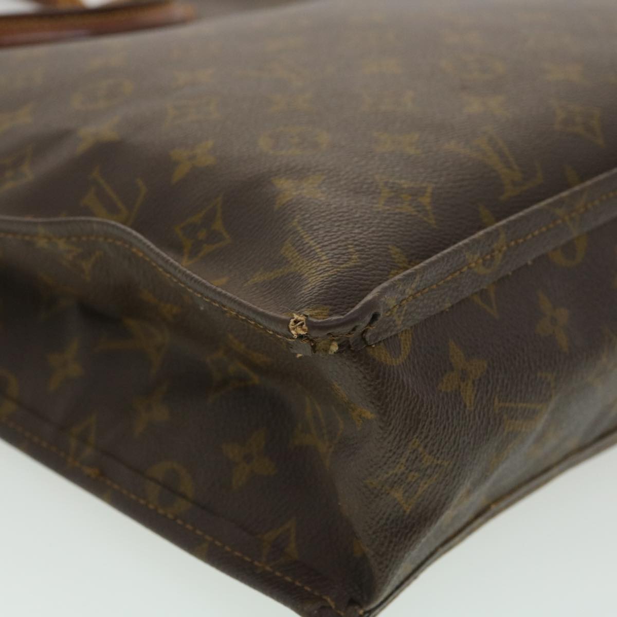 LOUIS VUITTON Monogram Sac Plat Hand Bag Vintage M51140 LV Auth rd4192