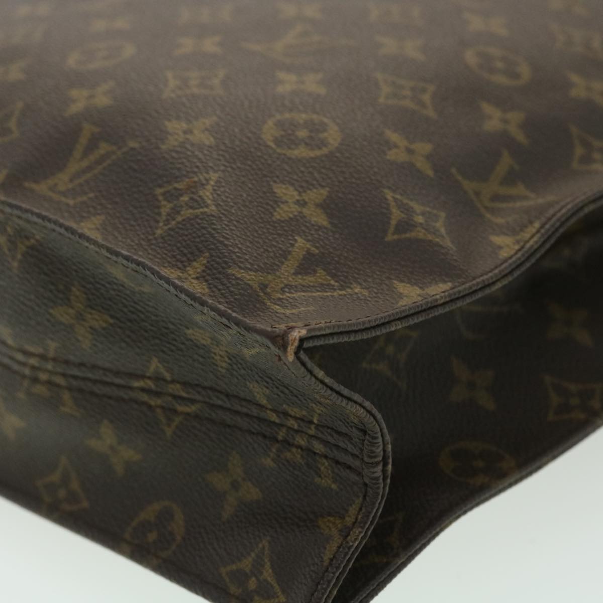 LOUIS VUITTON Monogram Sac Plat Hand Bag M51140 LV Auth rd4193