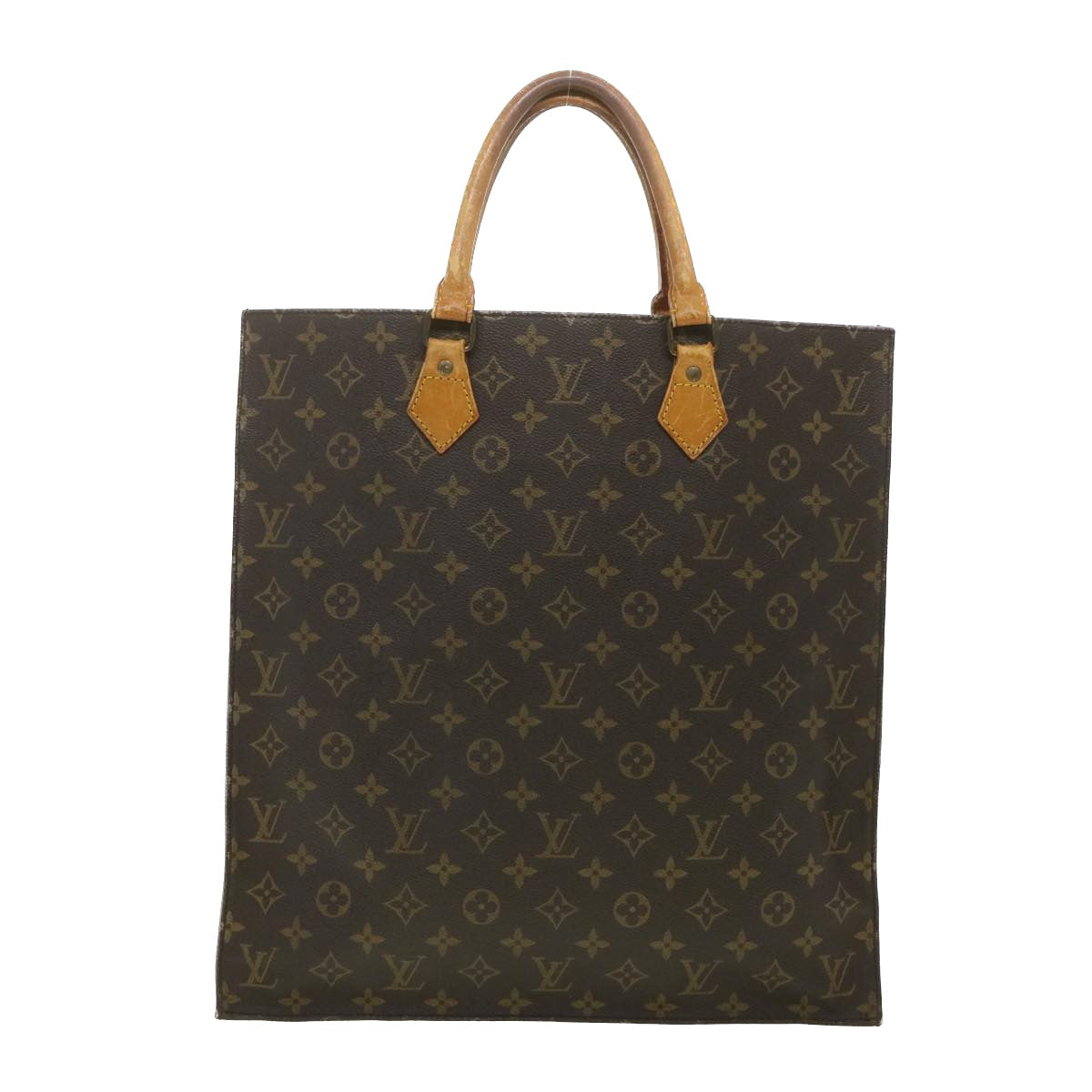 LOUIS VUITTON Monogram Sac Plat Hand Bag M51140 LV Auth rd4193 - 0