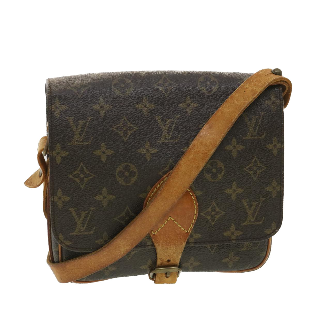 LOUIS VUITTON Monogram Cartouchiere MM Shoulder Bag M51253 LV Auth rd4205