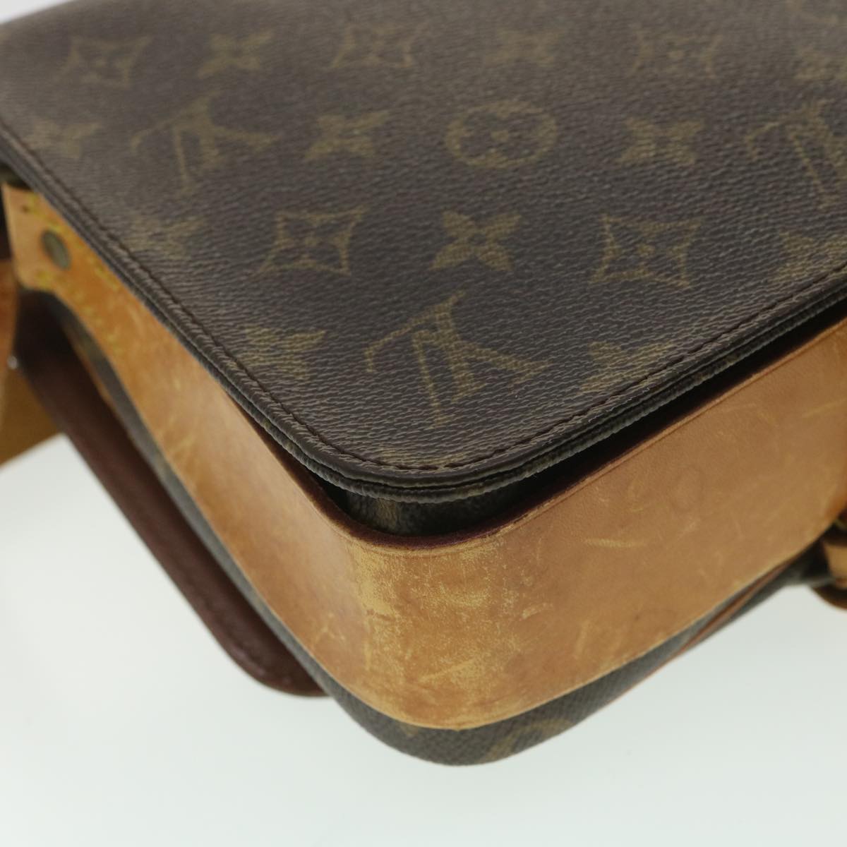 LOUIS VUITTON Monogram Cartouchiere MM Shoulder Bag M51253 LV Auth rd4205