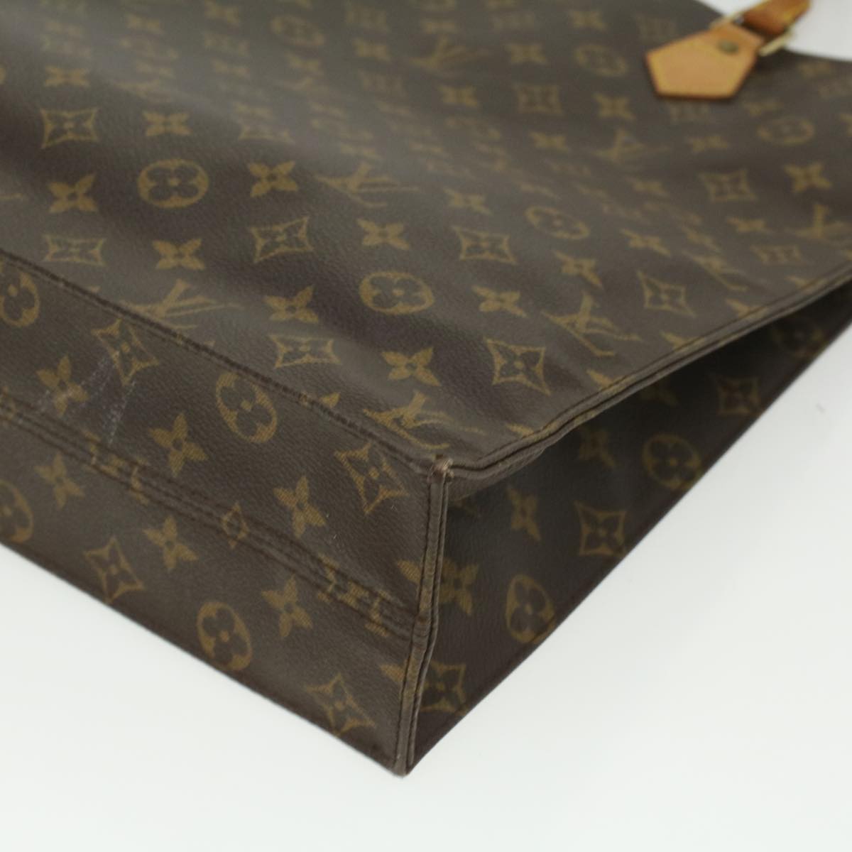 LOUIS VUITTON Monogram Sac Plat Hand Bag M51140 LV Auth rd4291