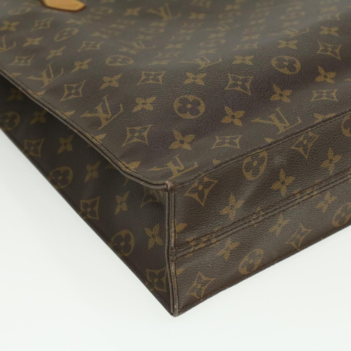 LOUIS VUITTON Monogram Sac Plat Hand Bag M51140 LV Auth rd4291