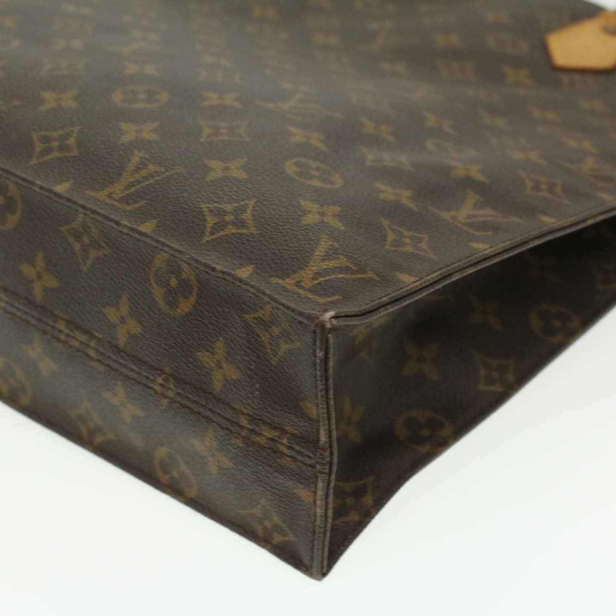 LOUIS VUITTON Monogram Sac Plat Hand Bag M51140 LV Auth rd4291