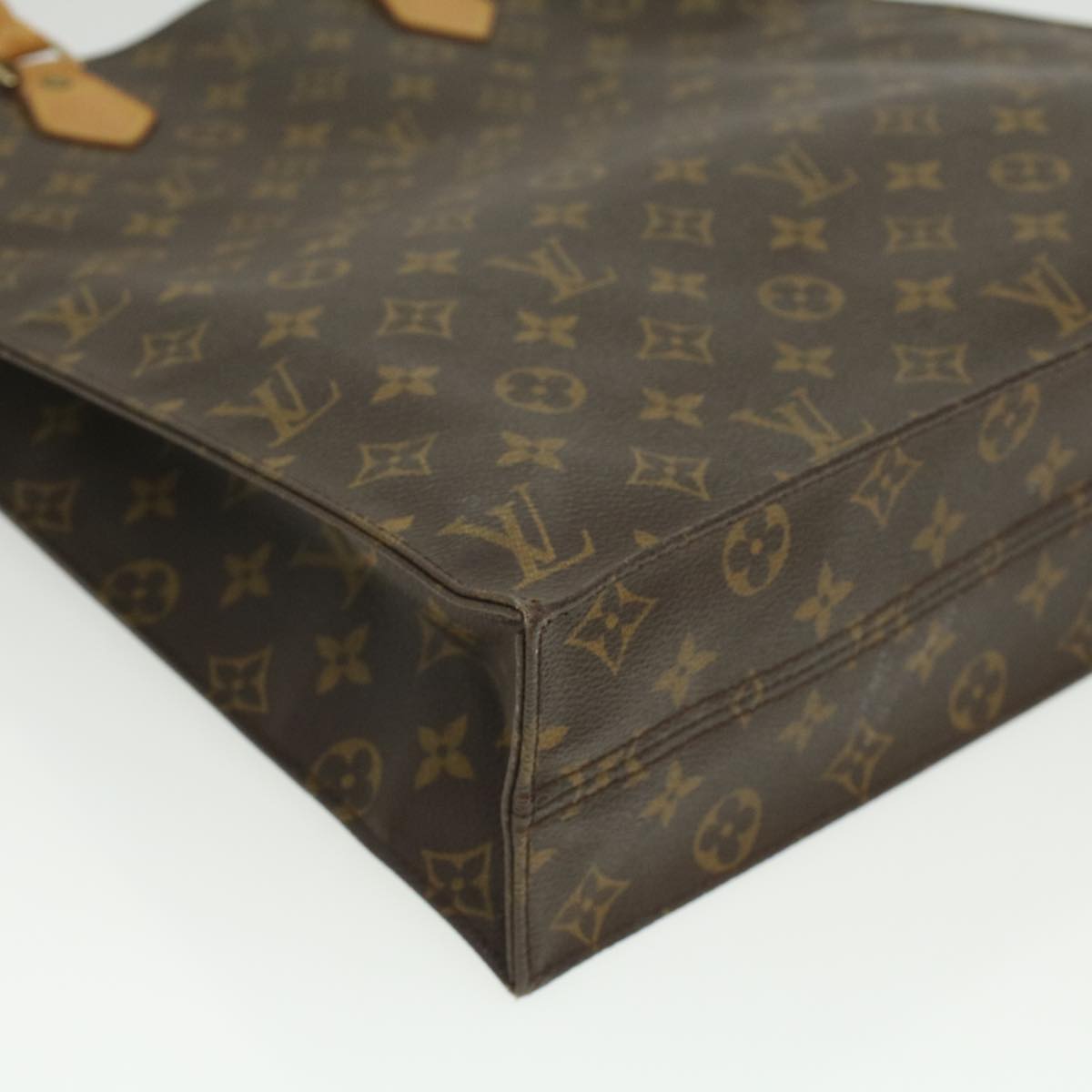 LOUIS VUITTON Monogram Sac Plat Hand Bag M51140 LV Auth rd4291