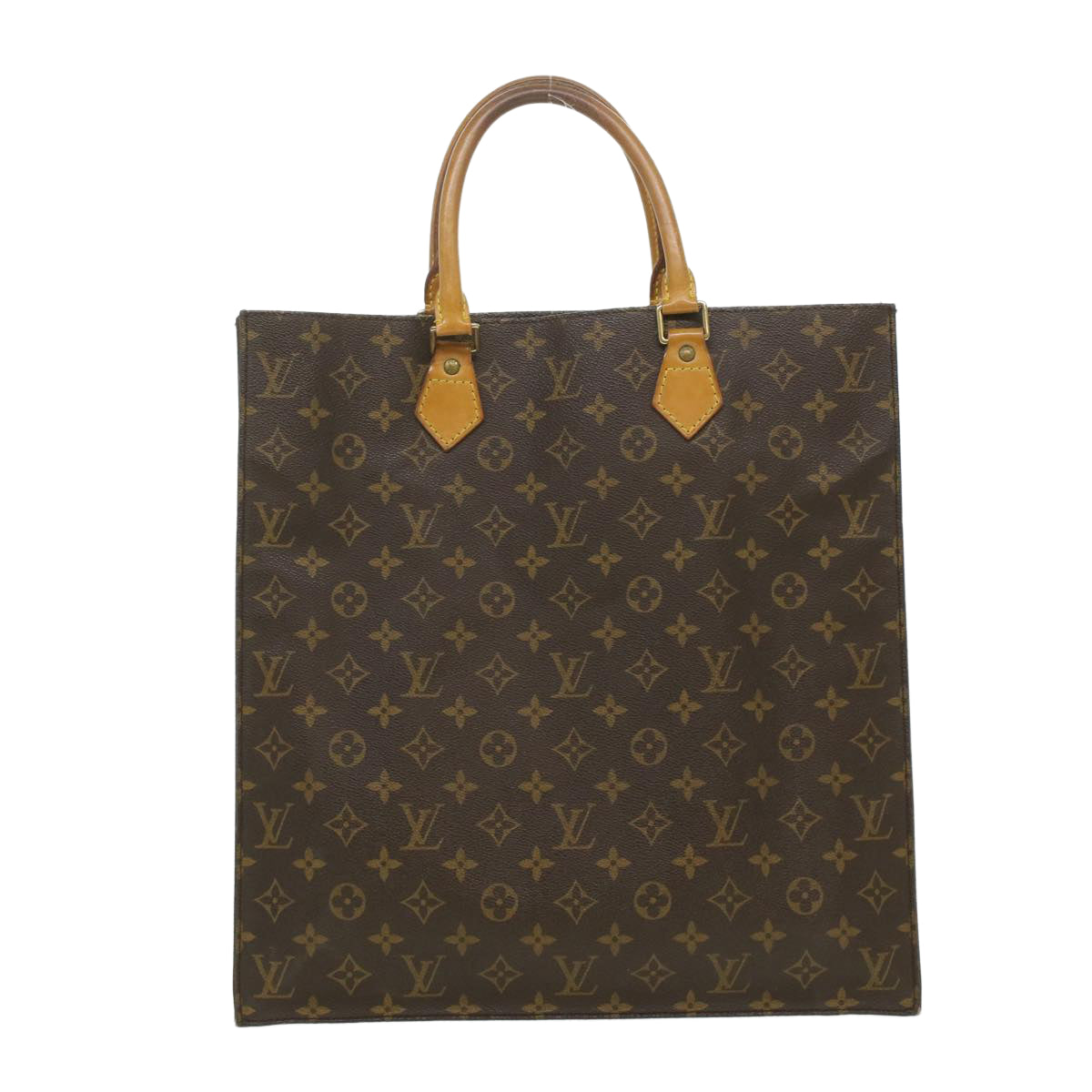 LOUIS VUITTON Monogram Sac Plat Hand Bag M51140 LV Auth rd4291