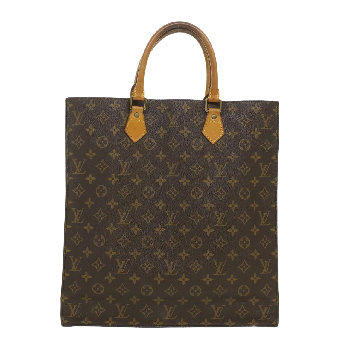 LOUIS VUITTON Monogram Sac Plat Hand Bag M51140 LV Auth rd4291 - 0