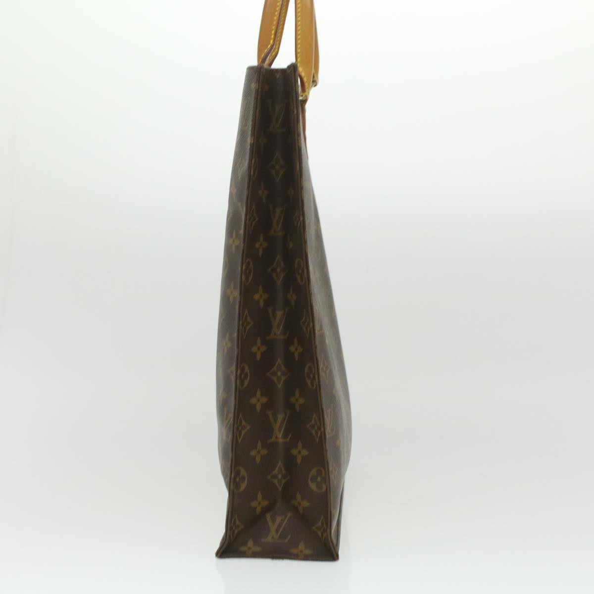 LOUIS VUITTON Monogram Sac Plat Hand Bag M51140 LV Auth rd4291