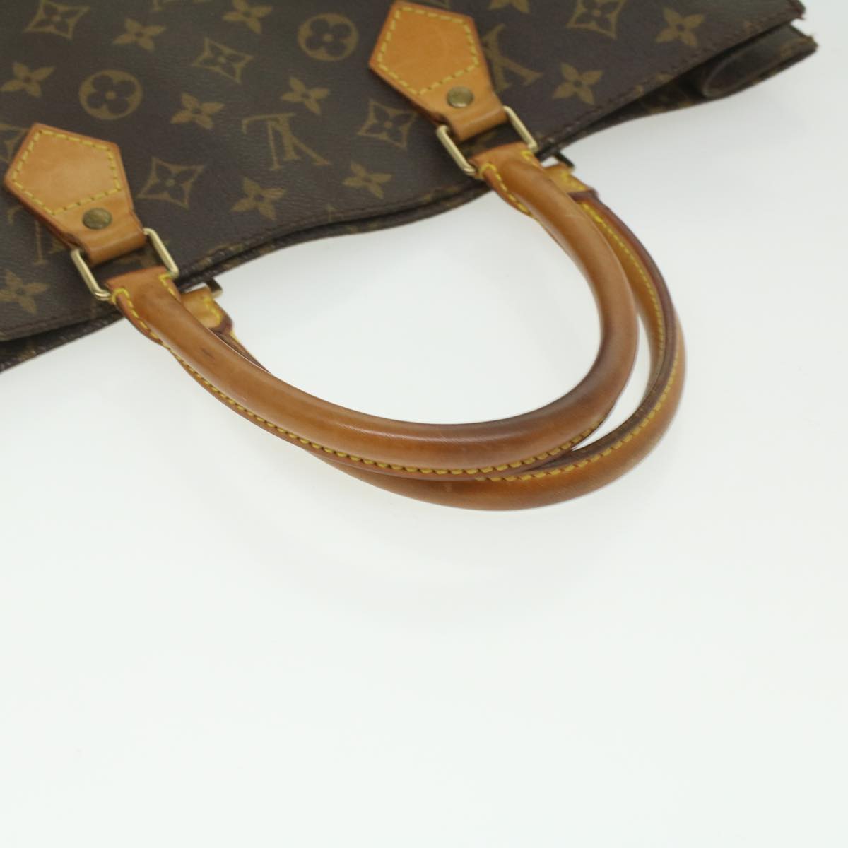 LOUIS VUITTON Monogram Sac Plat Hand Bag M51140 LV Auth rd4291