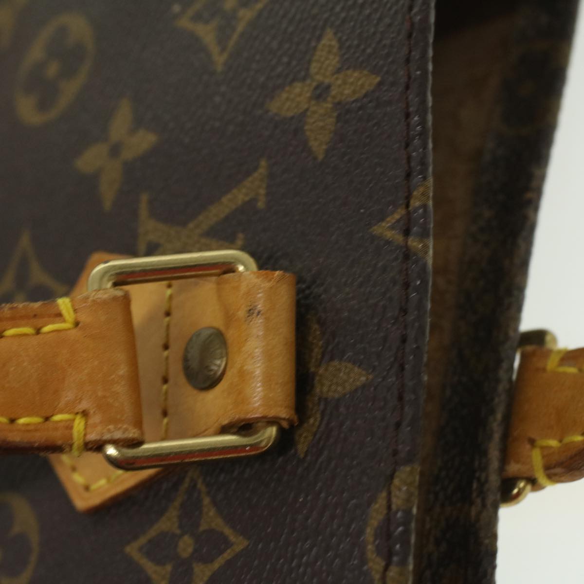 LOUIS VUITTON Monogram Sac Plat Hand Bag M51140 LV Auth rd4313