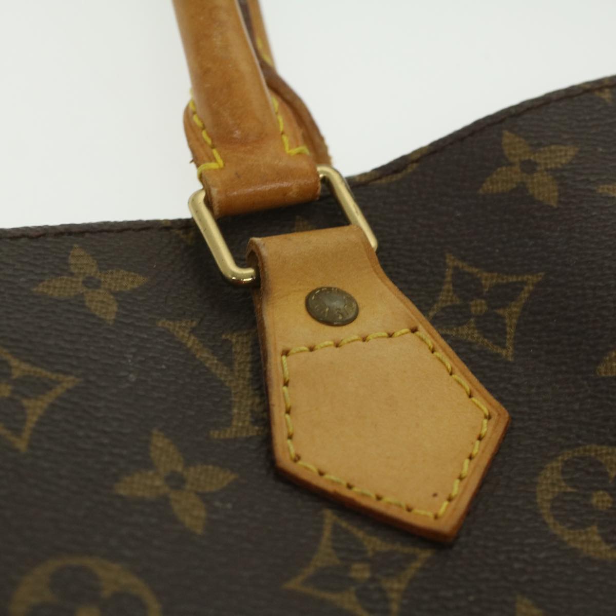 LOUIS VUITTON Monogram Sac Plat Hand Bag M51140 LV Auth rd4313