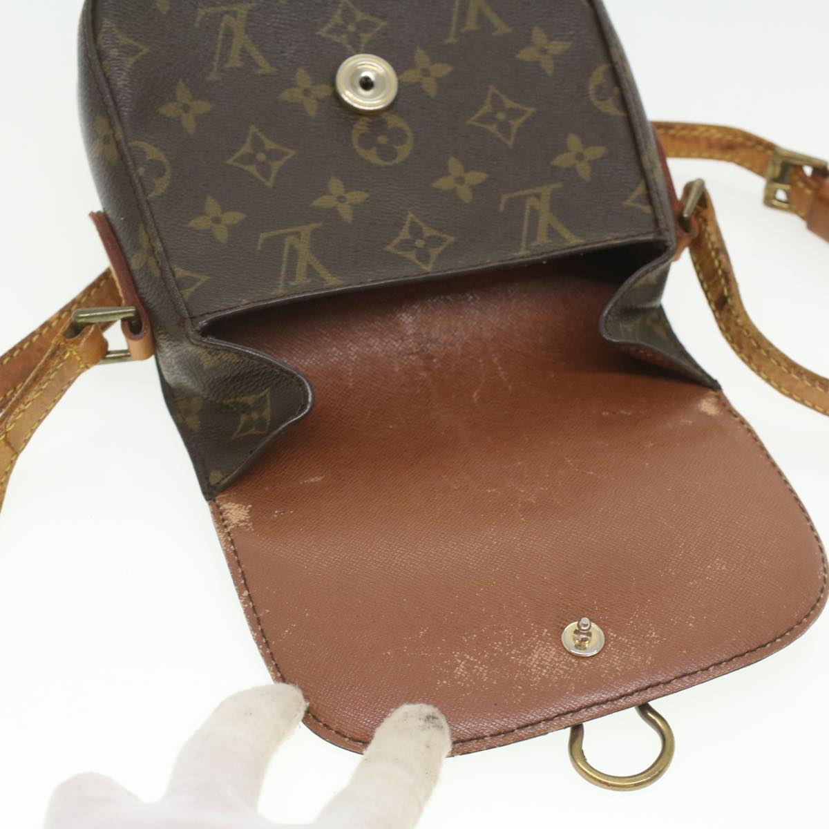 LOUIS VUITTON Monogram Saint Cloud PM Shoulder Bag M51244 LV Auth rd4322