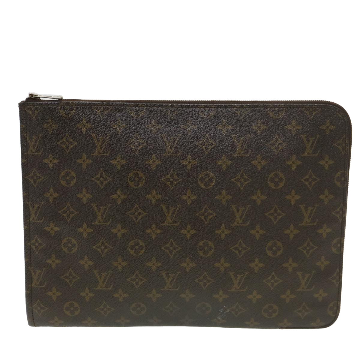 LOUIS VUITTON Monogram Poche Document Briefcase M53400 LV Auth rd4334