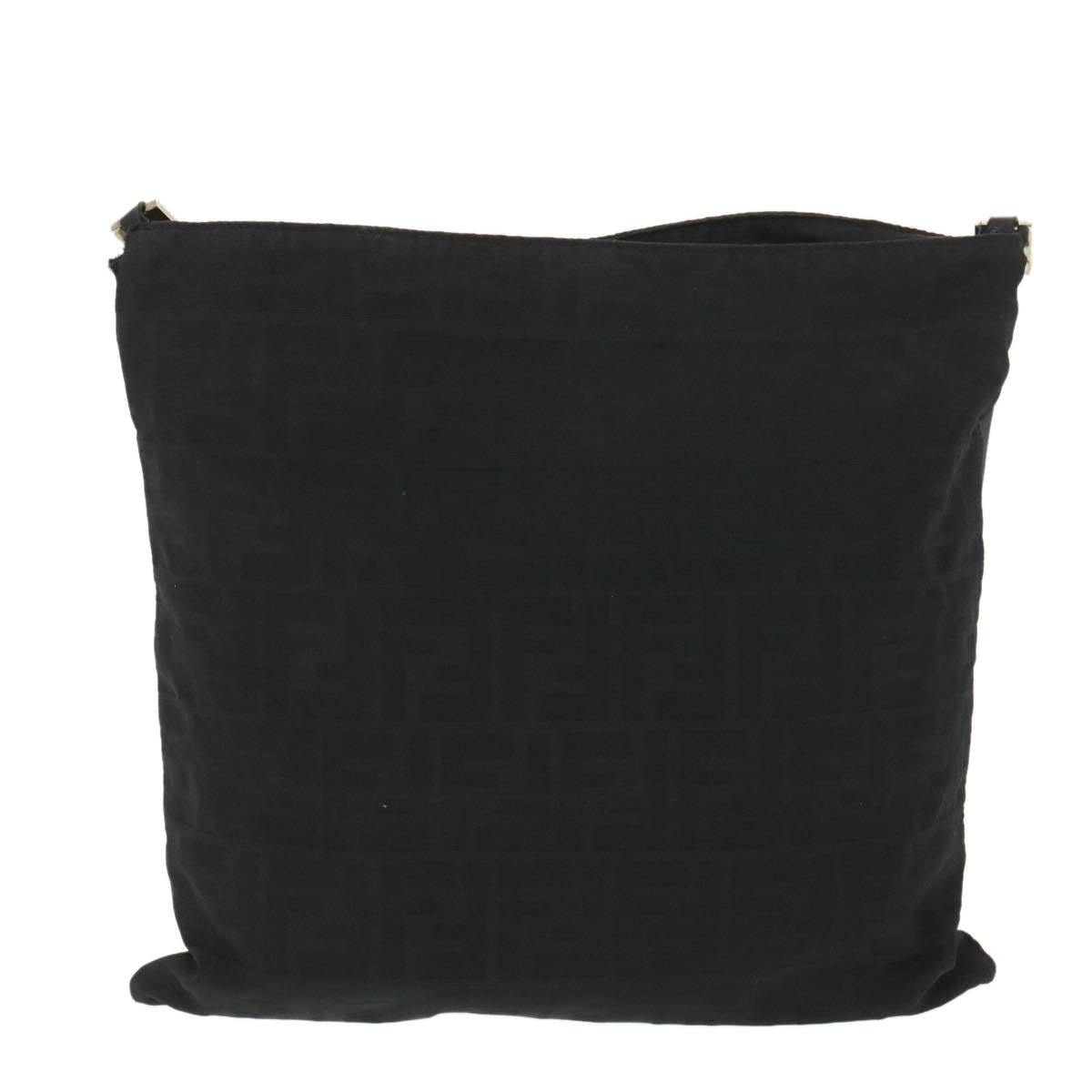 FENDI Zucca Canvas Shoulder Bag Nylon Black Auth rd4345 - 0
