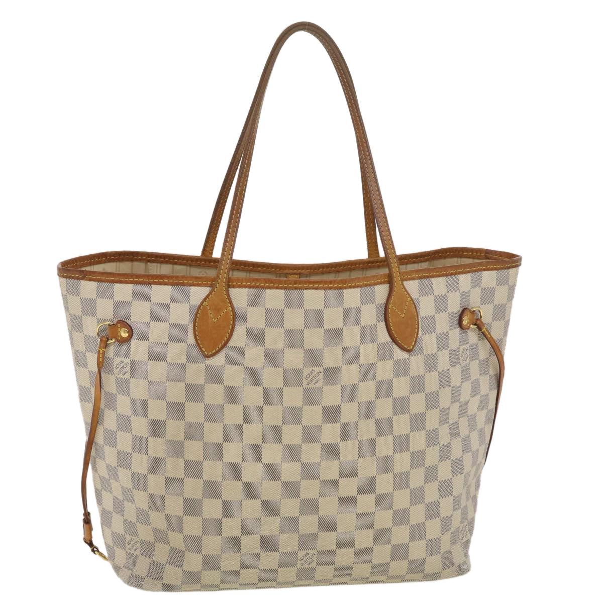 LOUIS VUITTON Damier Azur Neverfull MM Tote Bag N41605 LV Auth rd4361