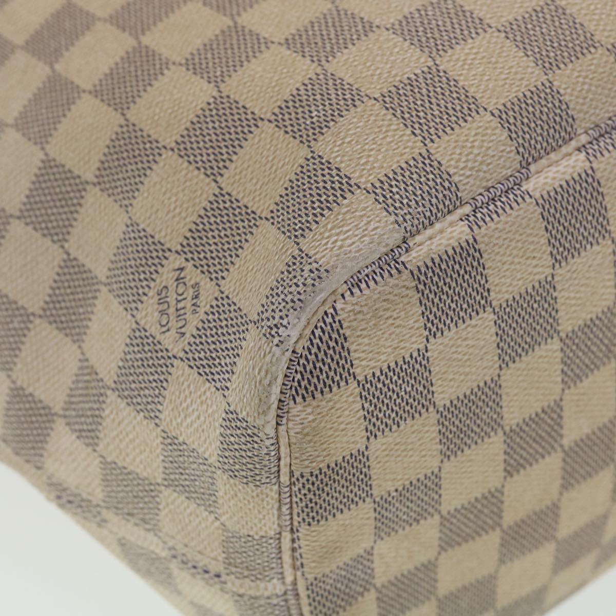 LOUIS VUITTON Damier Azur Neverfull MM Tote Bag N41605 LV Auth rd4361