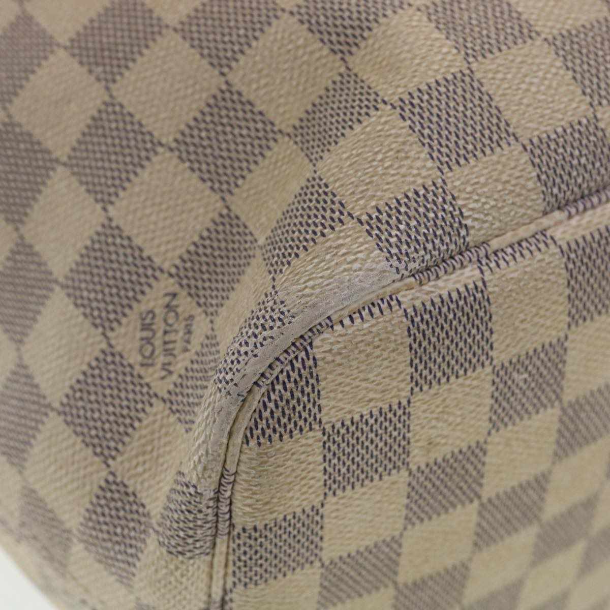 LOUIS VUITTON Damier Azur Neverfull MM Tote Bag N41605 LV Auth rd4361