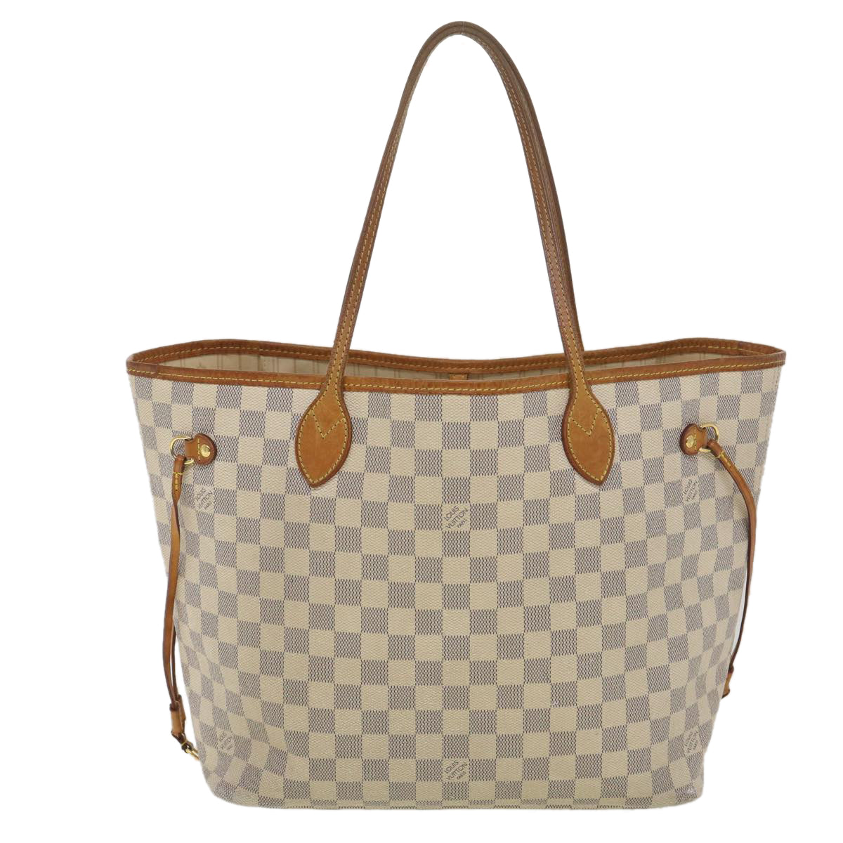 LOUIS VUITTON Damier Azur Neverfull MM Tote Bag N41605 LV Auth rd4361