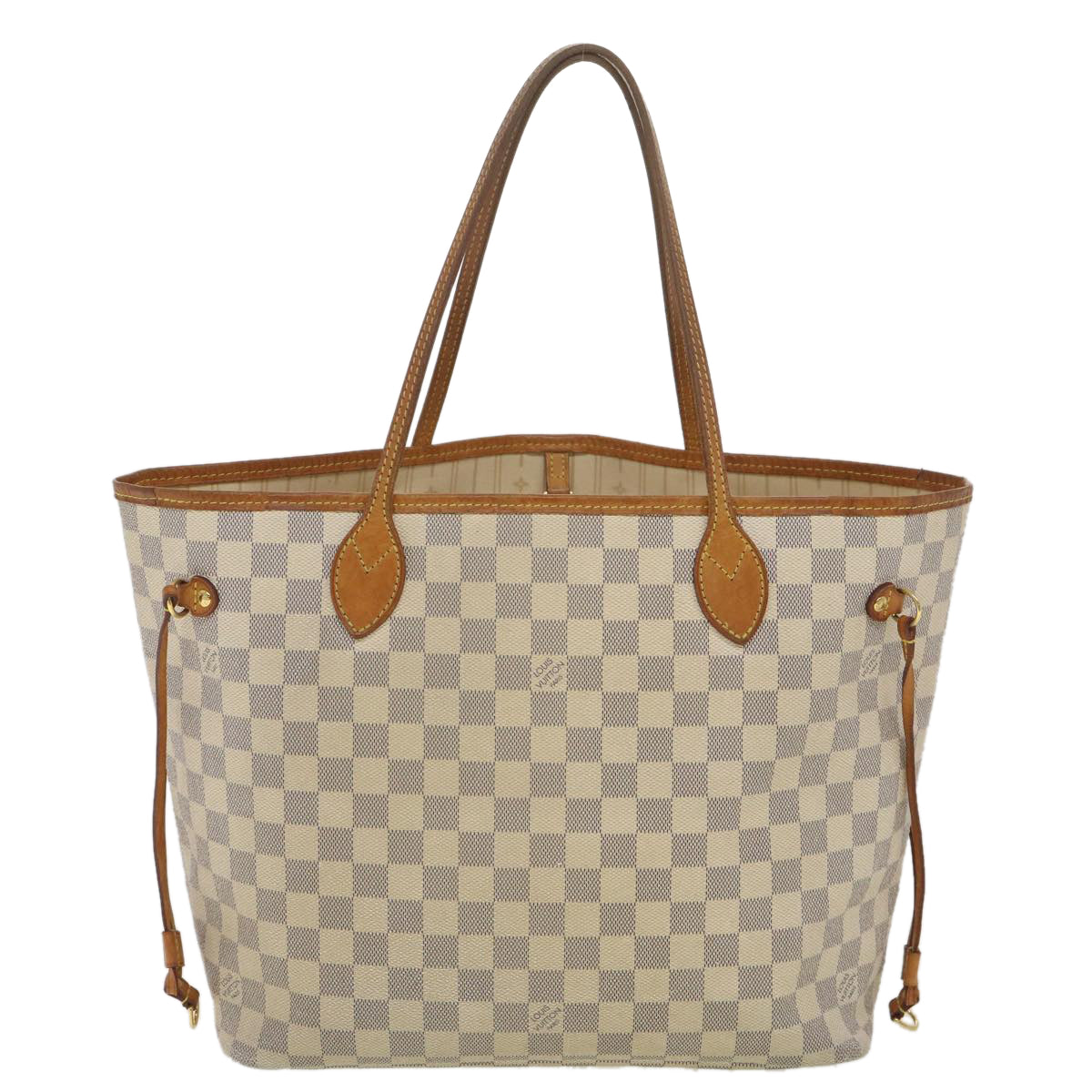 LOUIS VUITTON Damier Azur Neverfull MM Tote Bag N41605 LV Auth rd4361 - 0