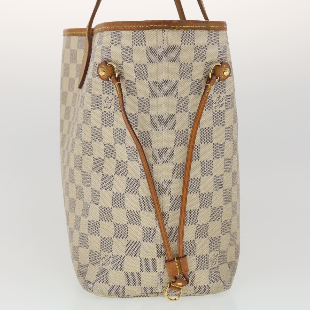 LOUIS VUITTON Damier Azur Neverfull MM Tote Bag N41605 LV Auth rd4361