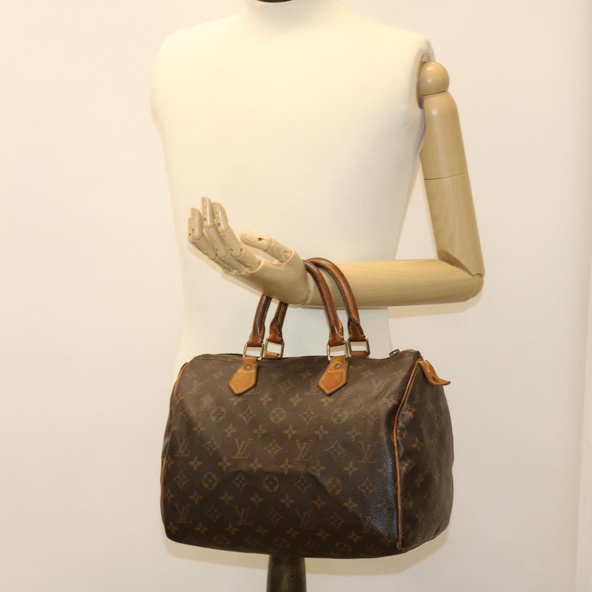 LOUIS VUITTON Monogram Speedy 30 Hand Bag M41526 LV Auth rd4365