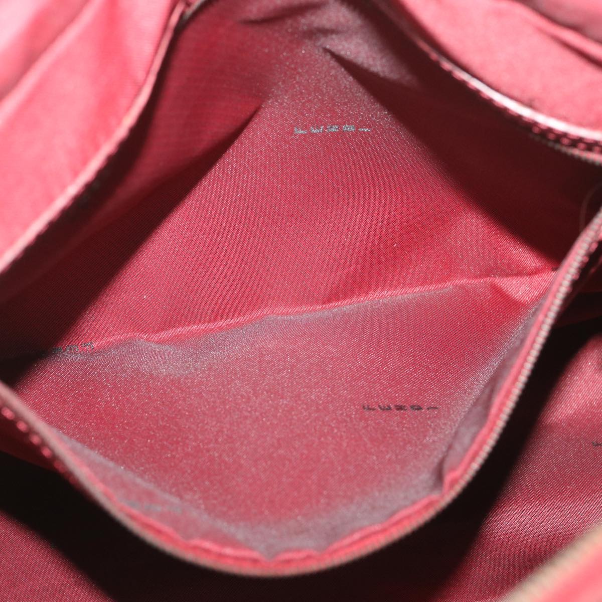 FENDI Zucchino Canvas Hand Bag Red Auth rd4396