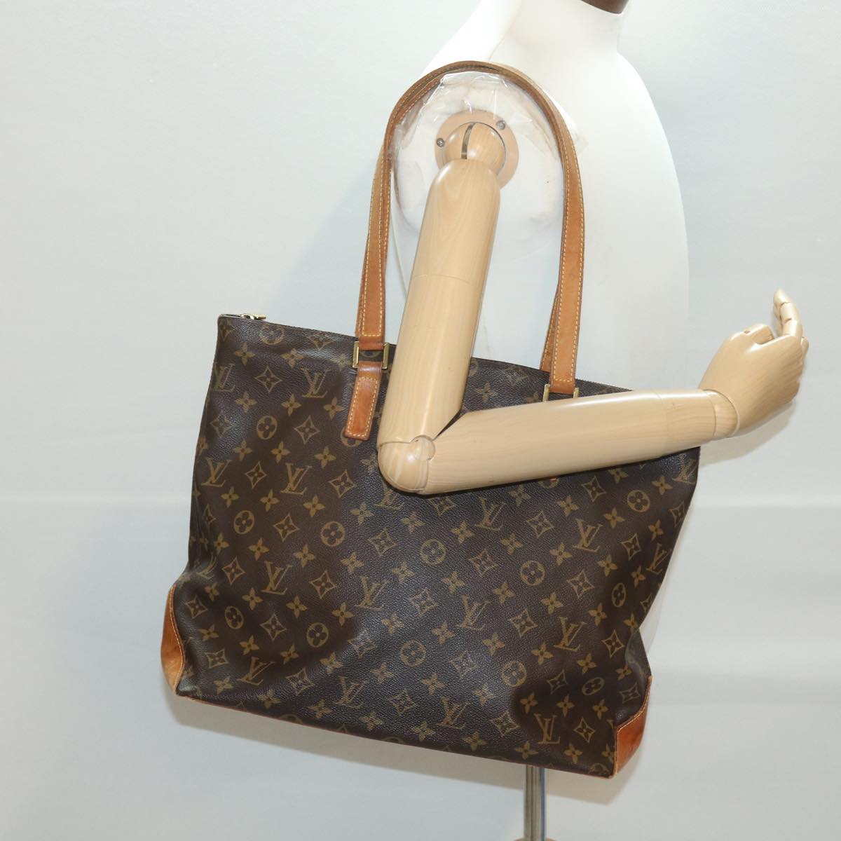 LOUIS VUITTON Monogram Cabas Mezzo Tote Bag M51151 LV Auth rd4457